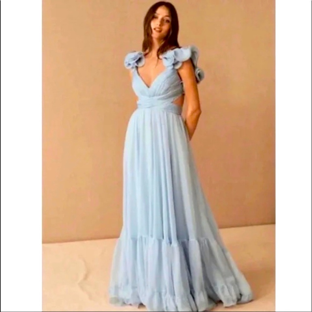 Mac Duggal Ieena Cutout Chiffon Gown